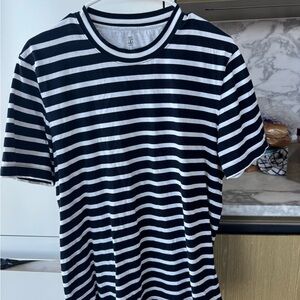 Brunello Cucinelli Black and White Short Sleeve Tee